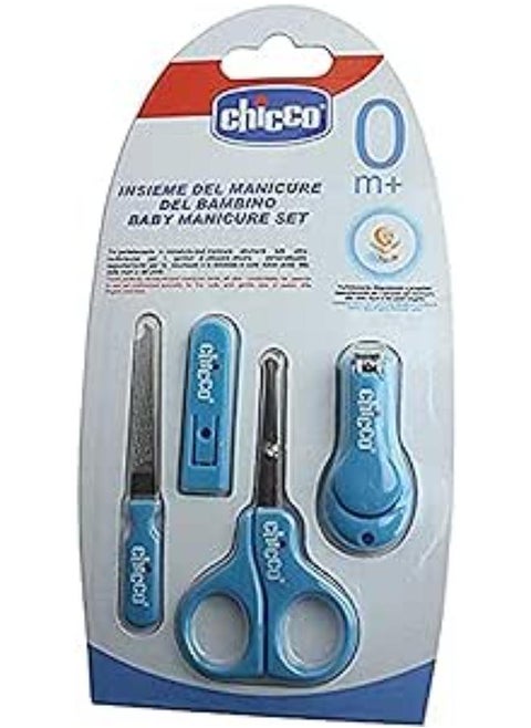 Chicco Child And Baby Manicure Scissors Nail Filer And Clippers Set (Blue)
