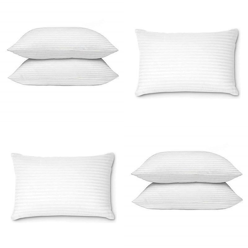 TrueCloud Rectangular 12x18 Inches Cushion Set of 6 Microfiber Hotel Quality Premium Fibre Soft Cushion Lumbar Pillow Filler White
