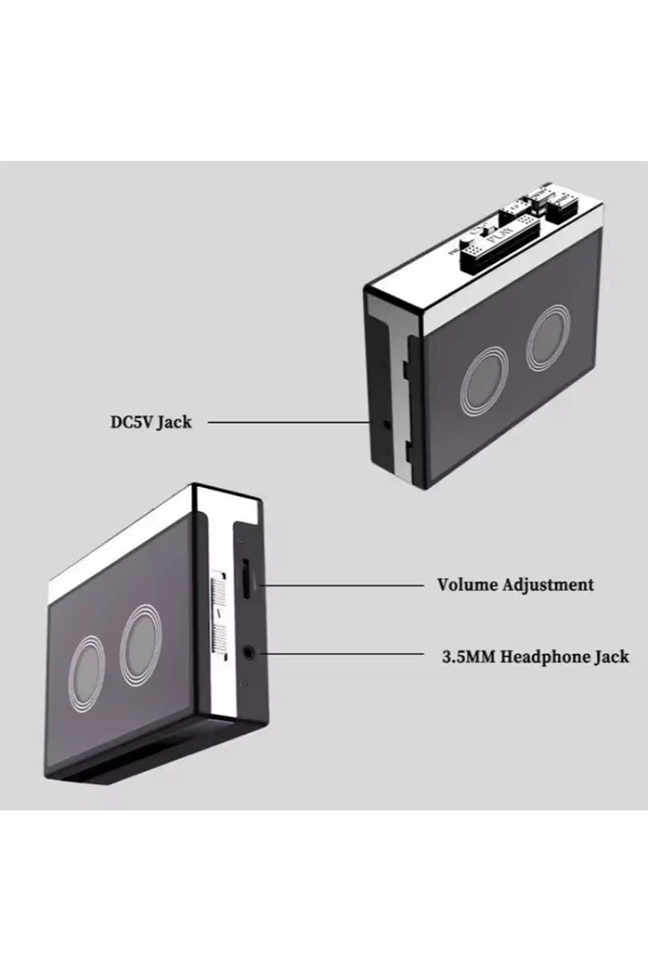Outdoor Retro Nostalgic Radio Portable Cassette Tape Player Wireless BT Speaker With Play/Fast Forward/Rewind/Auto Flip Function - Image 5