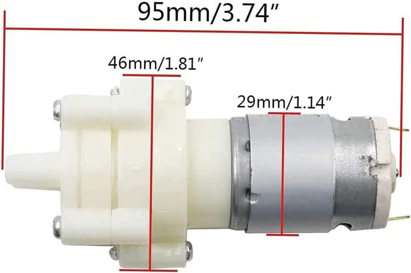 ROBOMALLS ™ DC 6-12V R385 Mini Water Cooled Water Pump Air Diaphragm Pump, for Tea Machine Aquarium Fish Tank 1.5-2Lmin - Image 4