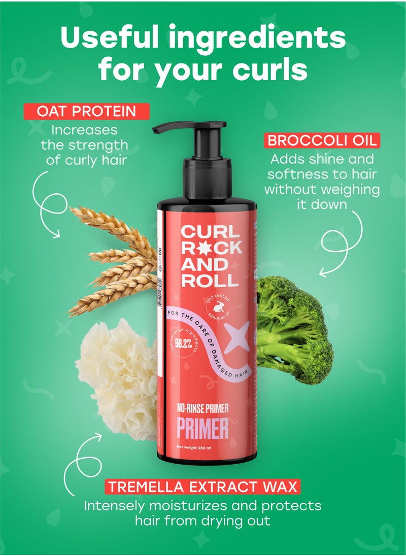 CURL ROCK AND ROLL Curl Rock and Roll Primer for Natural Hair & Curls - Nourishes and Moisturizes - Paraben-Free & Sulfate-Free, 250 ml  - Image 5
