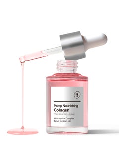 Glam Up GLAM UP Plump Nourishing Dive in Real Marine Collagen Serum  Anti Aging with Hyaluronic Acid LiftingTightening Skincare Repair Skin with Peptide Complex Facial Serum 30ml 101 Fl Oz 