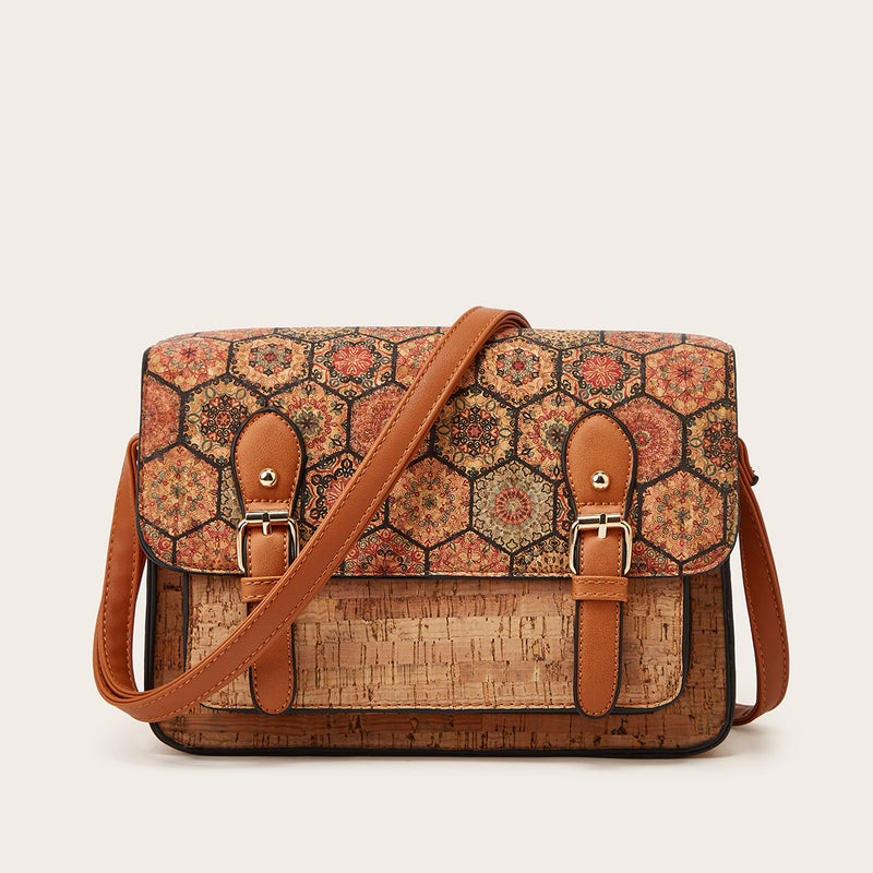 Retro Kraft Paper Messenger Bag 2023 New Fashionable High-End Sense Shoulder Crossbody Bag Casual Joker Small Square Bag - Image 2