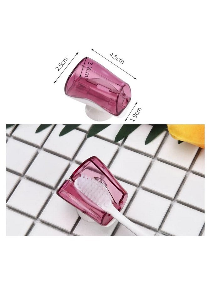 HLLMX 6 PCS Toothbrush Head Covers with Suction Cup Travel Toothbrush Head Covers Case Anti Dust Toothbrush Cover Great Protective Case for Home Travel Outdoor Camping - Image 2