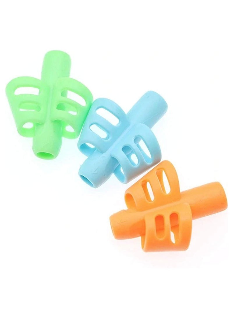 3 قطع قلم رصاص ذو حلقات فاتنة مقبض قلم رصاص صديق للبيئة حامل قلم رصاص سليكوني ناعم كتابة تصحيح الوضع قبضة إصبع للأطفال في مرحلة ما قبل المدرسة مستلزمات التعليم الخاص مجموعة أدوات مسك قلم رصاص - Image 3