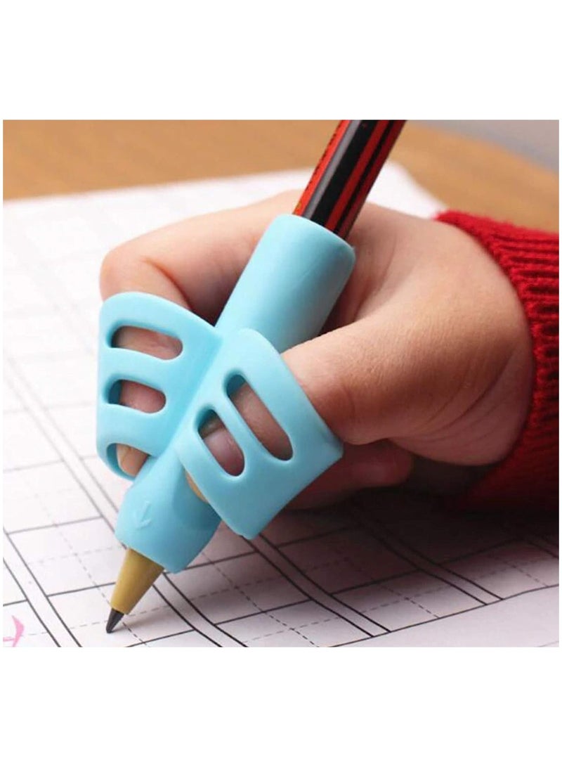 3 قطع قلم رصاص ذو حلقات فاتنة مقبض قلم رصاص صديق للبيئة حامل قلم رصاص سليكوني ناعم كتابة تصحيح الوضع قبضة إصبع للأطفال في مرحلة ما قبل المدرسة مستلزمات التعليم الخاص مجموعة أدوات مسك قلم رصاص - Image 1