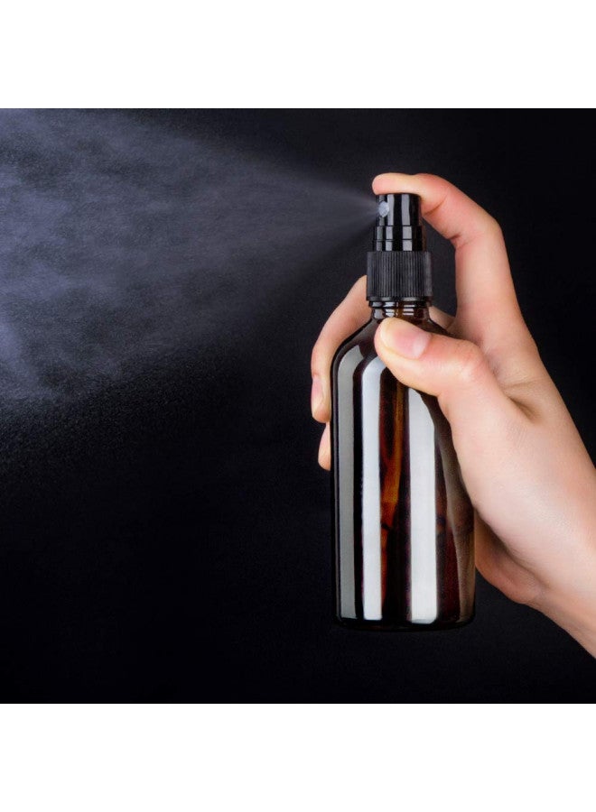 Hydior 4oz Amber Glass Spray Bottle for Essential Oil, Empty Fine Mist Spray Bottle, 6 Pack - Image 2