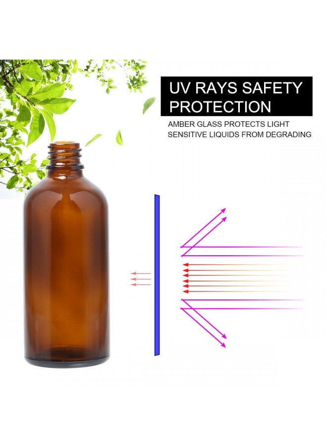 Hydior 4oz Amber Glass Spray Bottle for Essential Oil, Empty Fine Mist Spray Bottle, 6 Pack - Image 5