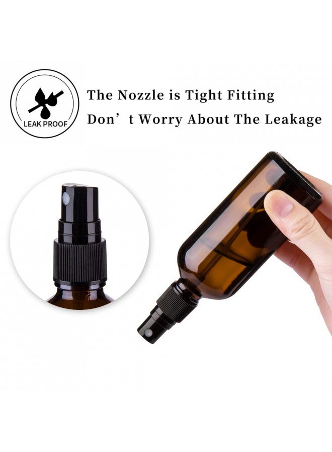 Hydior 4oz Amber Glass Spray Bottle for Essential Oil, Empty Fine Mist Spray Bottle, 6 Pack - Image 3