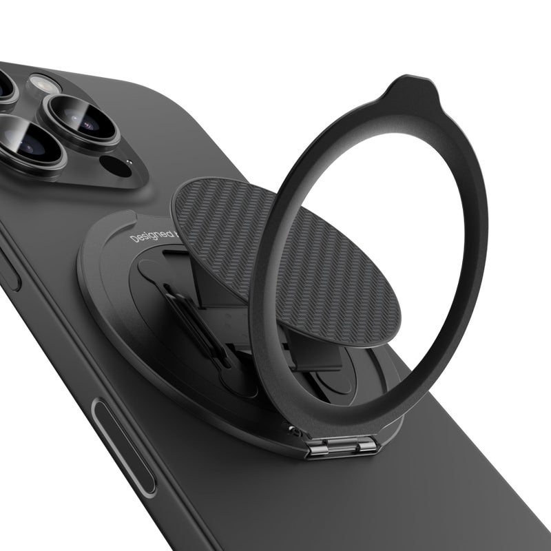BENKS ArmorPop Magnetic Phone Grip & Stand for MagSafe, 360Â° Rotation Adjustable Phone Ring Holder for iPhone 17/16/15/14/13/12 Series, Durable Kevlar Design - Image 1