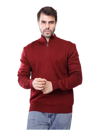 Coup Regular Fit Basic Pullover For Men Color Burgundy
