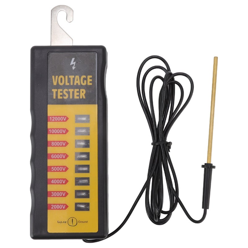 Electric Fence Voltage Tester 8 Neon Lights Maximum 12KV Waterproof Portable Fence Fault Finder for Farms Livestock - Image 1