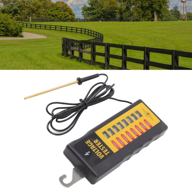 Electric Fence Voltage Tester 8 Neon Lights Maximum 12KV Waterproof Portable Fence Fault Finder for Farms Livestock - Image 5