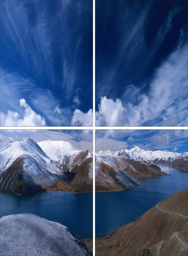 ديكور حائط من أربع قطع من Go Hooked (مجموعة من 4 قطع)