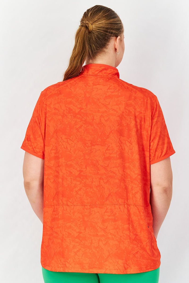 Tchibo Women Sportswear Fit Short Sleeve Cycling Jersey, Orange  - Image 3