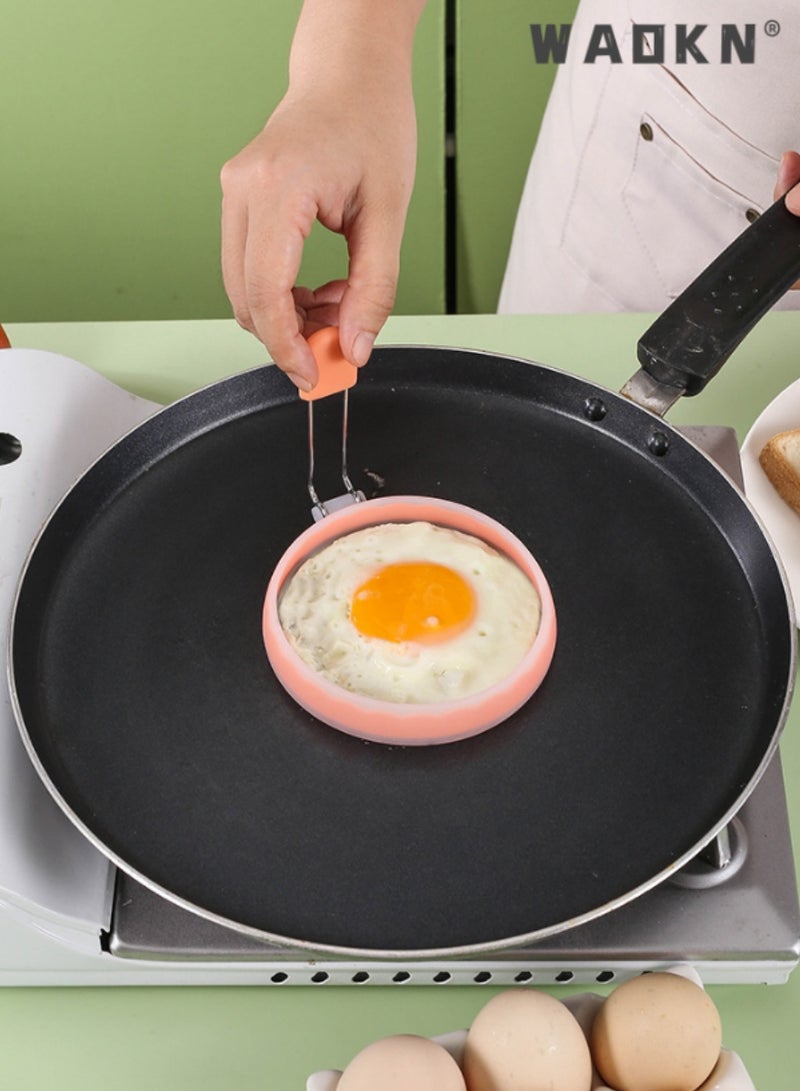 دبليو أيه أو كي أن مزدوج اللون سيليكون البيض مقلي مقلي - البيض المقلي والفطائر متعددة الوظائف ، وسهلة الاستخدام ، ومناسبة جدا لجعل شكل مثالي من البيض على موقد المطبخ يجب أن  - Image 2