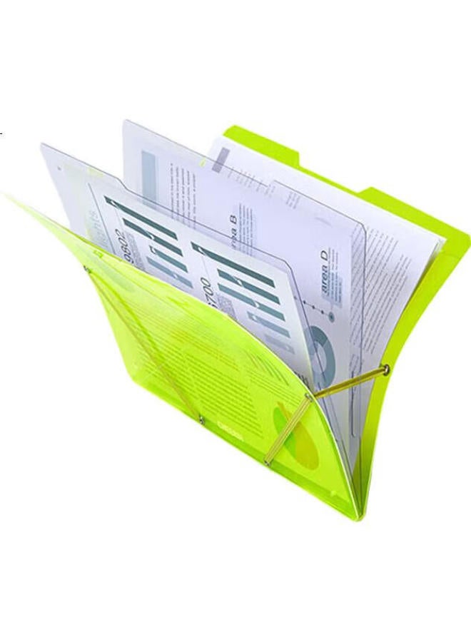 KING JIM Kingjim Cheers Student Office Horizontal Storage Folder Data Book File Organizer Box Storage Box Storage 250 Sheets A4/3 Layers Yellow Ch2582T - Image 3