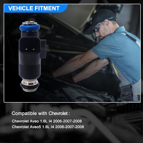 HiSport 96487553 83211197 Fuel Injectors Compatible with Chevrolet Aveo Aveo5 16L I4 200620084 PCS 4 Holes - Image 3