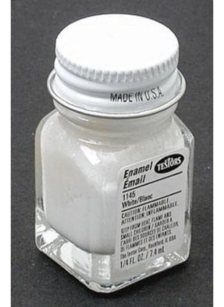 Testors Testor's 1145TT 1/4 Oz White Gloss Enamel Hobby Paint  - Image 2