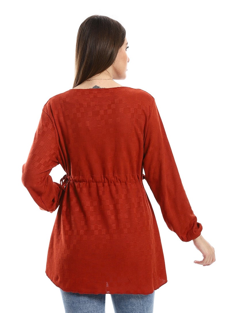 Caesar Women Plain Blouse With Long Sleeves  - Image 4