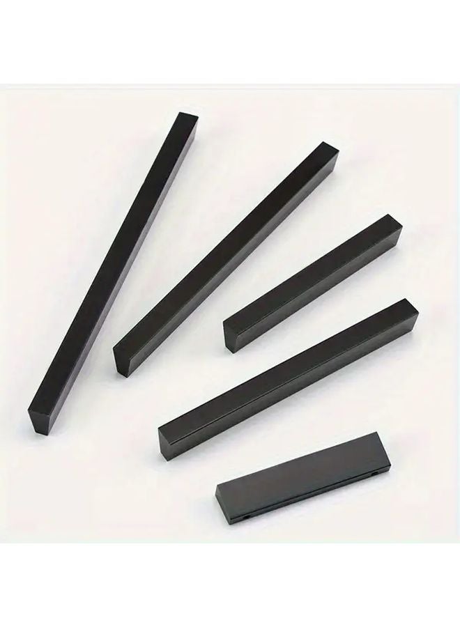 Modern Aluminum Alloy Cabinet Handles Sleek Black Finish Durable Easy Install For Kitchen Wardrobe - Image 3