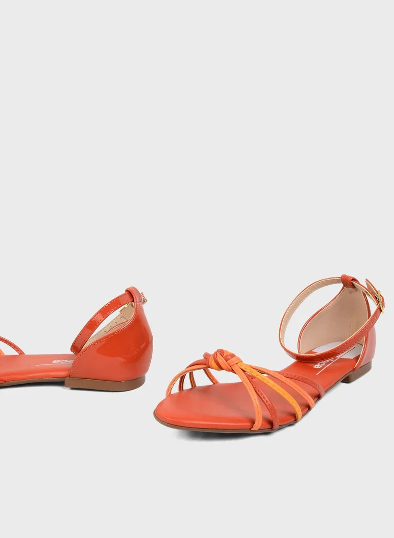 MOLECA Multi Strap Flat Sandals