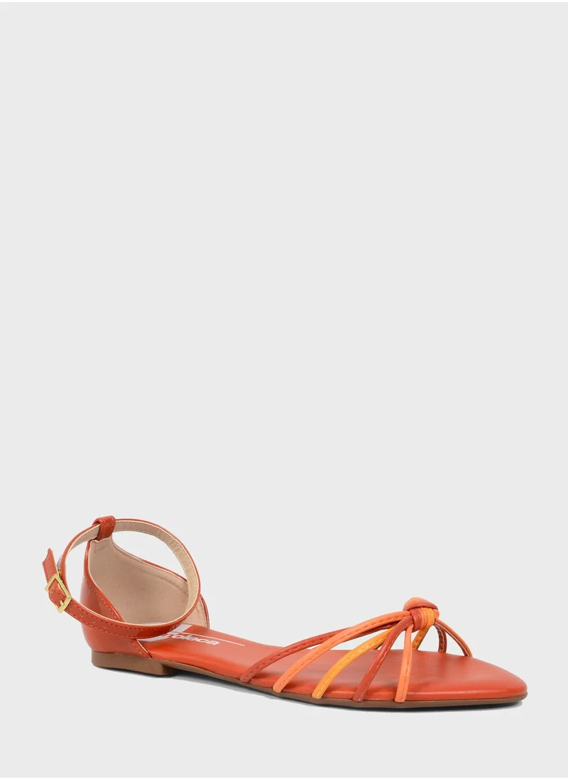 موليكا Multi Strap Flat Sandals