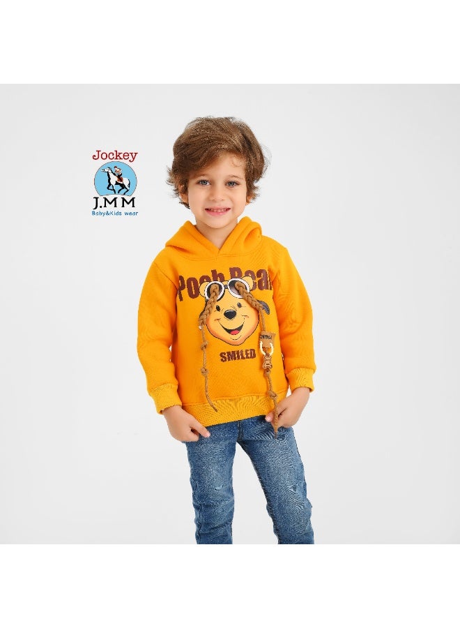جوكي هودي شتوي أولادي مبطن فليس Pooh Bear بطبعة