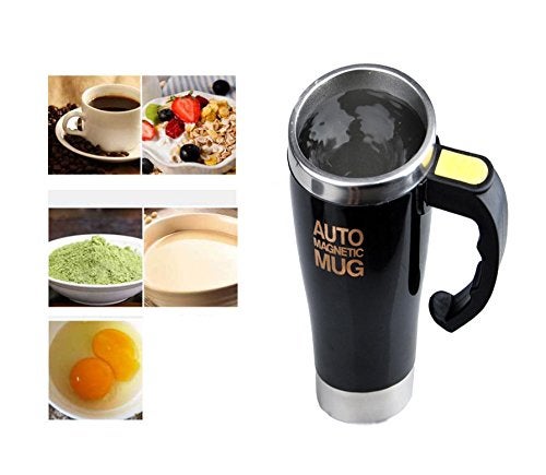 Mengshen Self Stirring Coffee Cup Stainless Steel Mug - Image 3