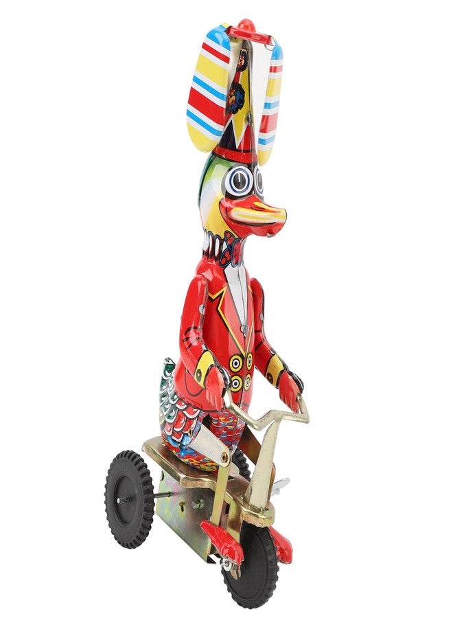 Segrehy Wind Up Duck on Bike Toy, Vintage Retro Clockwork Tin Toy for Adult Collections & Home Office Desk Decor, Handmade Delicate Mechanical Plaything, Unique Nostalgic Gift for Collectors - Image 2