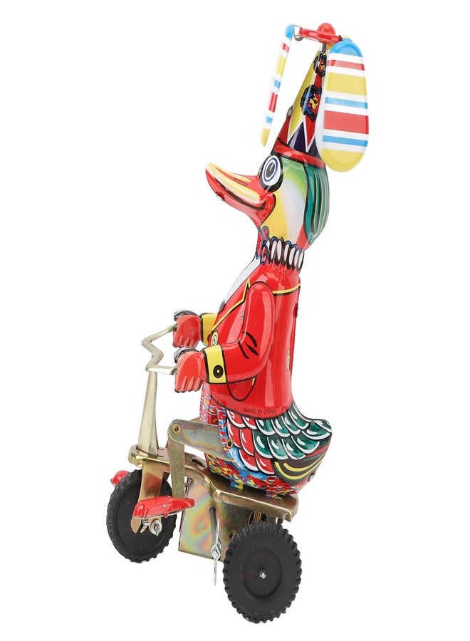 Segrehy Wind Up Duck on Bike Toy, Vintage Retro Clockwork Tin Toy for Adult Collections & Home Office Desk Decor, Handmade Delicate Mechanical Plaything, Unique Nostalgic Gift for Collectors - Image 4