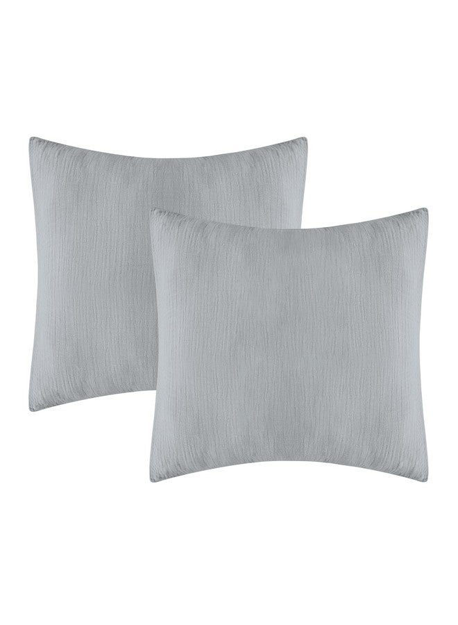 Dormlony Organic Cotton Muslin Mini Pillowcases with Envelope Design,2 Pack Ultra Breathable Kids Toddler Pillowcases for Boys and Girls- 13 x 18 inches (Grey) - Image 1