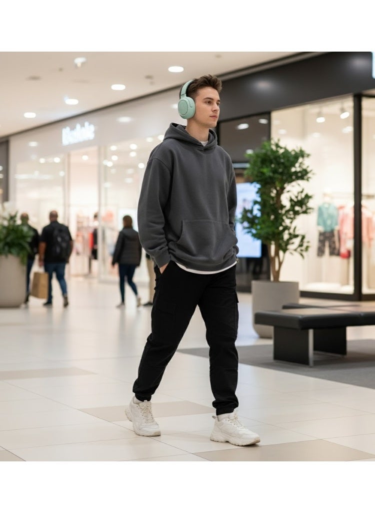 Jnuobi سماعة رأس JNUOBI H2 عازلة للضوضاء بصوت عالي الدقة وإضاءة LED ملونة وجودة استريو احترافية - Image 4