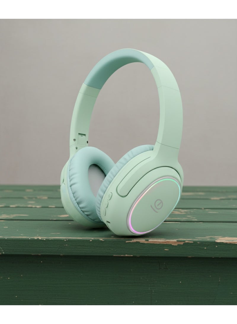 Jnuobi سماعة رأس JNUOBI H2 عازلة للضوضاء بصوت عالي الدقة وإضاءة LED ملونة وجودة استريو احترافية - Image 3