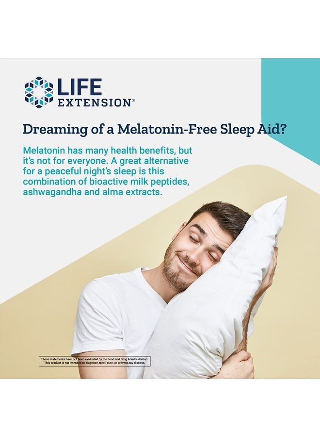 Life Extension Enhanced Sleep without Melatonin - Melatonin Free Sleep Support Supplement with Ashwagandha, Amla Extracts & Casein Milk Peptides – Gluten-Free, Non-GMO, Vegetarian – 30 Capsules - Image 5