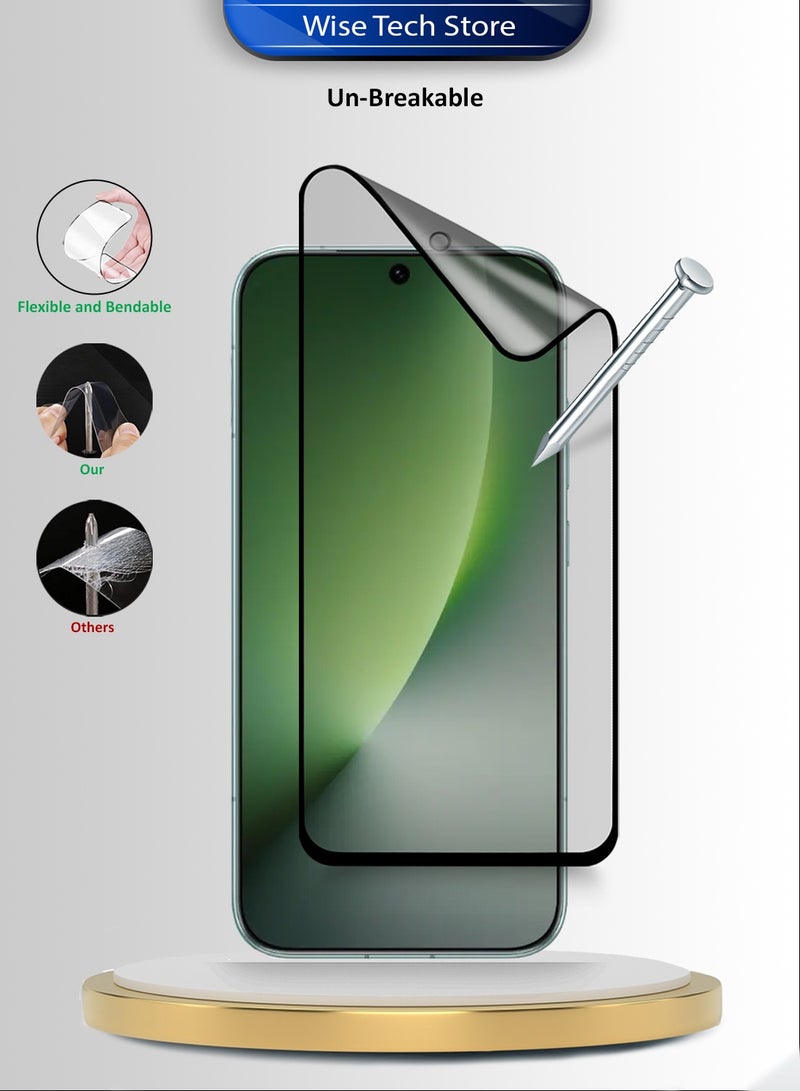 دبليو تيك واقي شاشة فائق المرونة من السيراميك النانوي الكامل والغراء الكامل لجهاز Honor Magic8 5G 2025 بريميوم (MSCNMN) - شفاف/أسود - Image 3