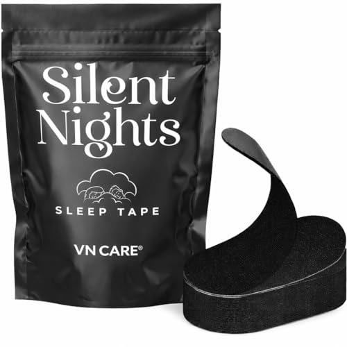 Vn care 30-Conut for Sleep Anti-Snore Mouth Tape Mute Snoring Tape for Mouth Breathing Sleep Mouth Tape Improves Breathing Abnormalities Safe Adhesive Pre-cut Anti-Snore Mouth Tape for Kids Adults - Image 1