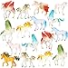 Charniol 16 Pcs Unicorn Figurine Set Includes 12 Pcs Mini Unicorn Figures Figurines Small Plastic 4 Horse Figures for Birthday Christmas Supplies - Image 3