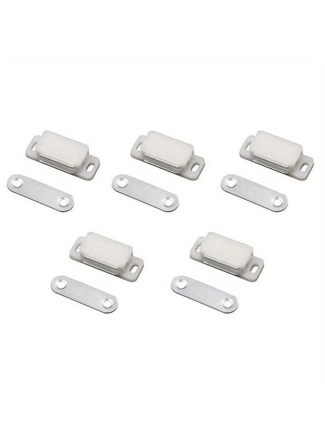 5pcs Black Stainless Steel Cabinet Door Magnets Strong Magnetic Catch Closure Hardware - Image 2