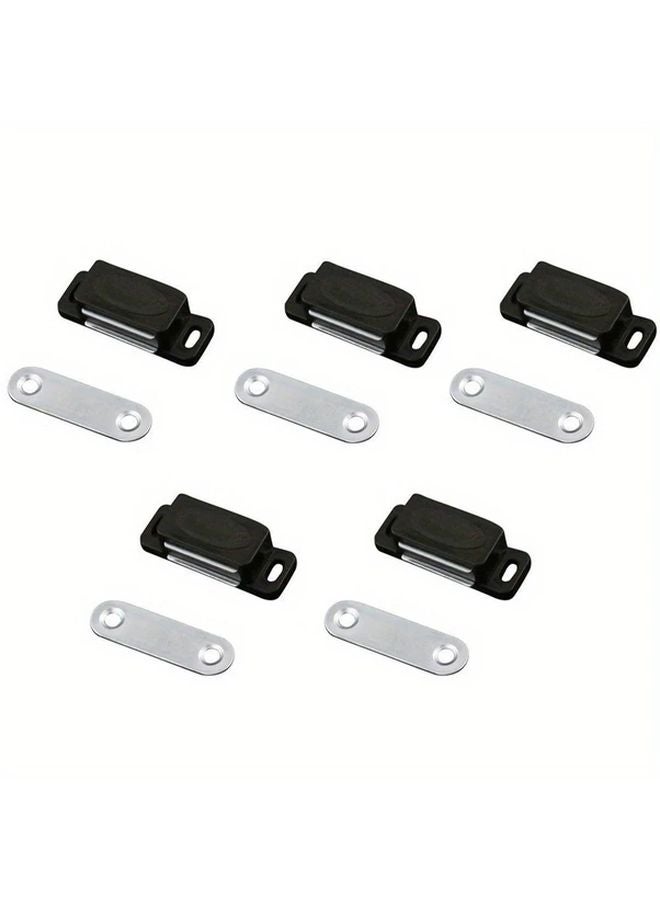 5pcs Black Stainless Steel Cabinet Door Magnets Strong Magnetic Catch Closure Hardware - Image 4