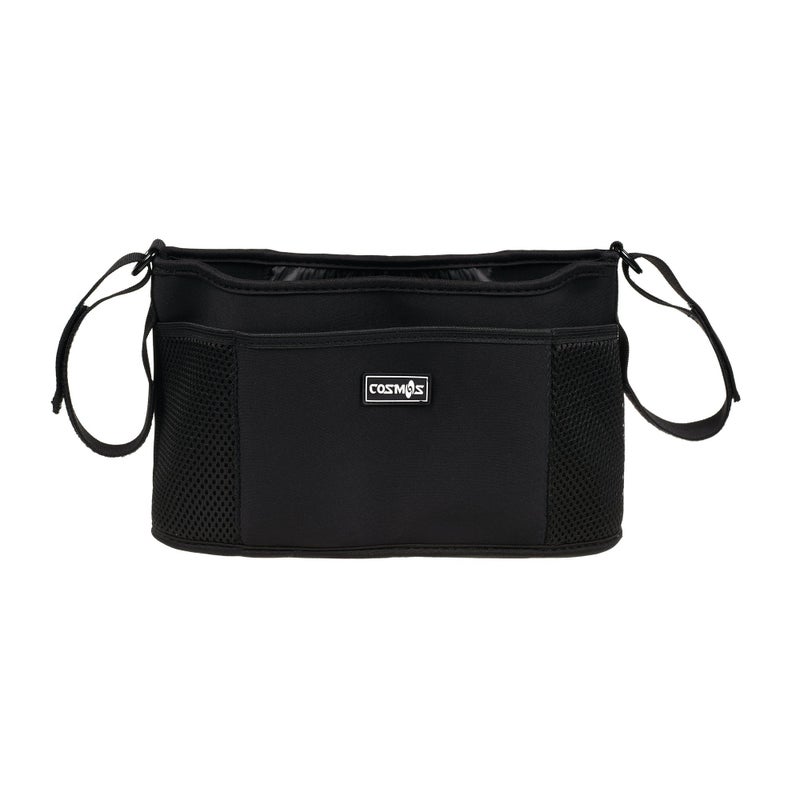 CM Stroller Organizer Diaper Bag Stroller Accessories Pack with Drink Holders and Zipped Pockets for Baby Stroller, Car, Shopping Cart. Fits All Major Strollers. (Black) - Image 2