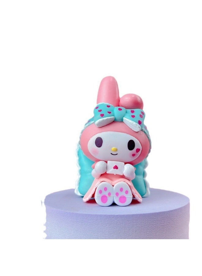 HALAMODO 6PCS Pajama Sweetheart Kuromi Blind Box Figure Set , Cute Anime Collectible Model, Adorable Collectible Statue, Desktop Trendy Toy Ornament, Car Ornament, Surprise Unboxing Experience, Kids Girls Birthday Gift Collection , Mystery Gifts For Boys Girls , 10 cm - Image 5