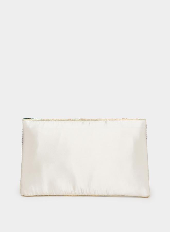 ستايلي حقيبة كلاتش مزخرفة بالورود مع غطاء علوي - Image 5