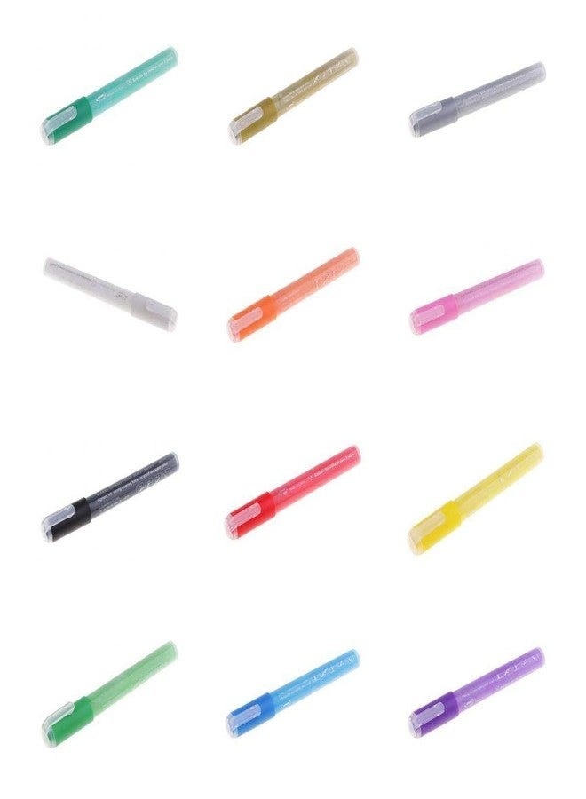 PATHOS INDIA Acrylic Paint Medium Markers For Rock Painting, Stone, Glass, Metal And Ceramic Works On Almost All Surfaces Set Of 12 Vibrant Quick Dry, Water Resistant - Image 4