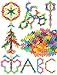 NiToy 100PCS Snowflake Interlocking Building Block Educational Toy for Kids Ages 3 MultiColor Solid Plastic Early Learning Creativity STEM Toy with Carrying Case Safe Material - Image 2