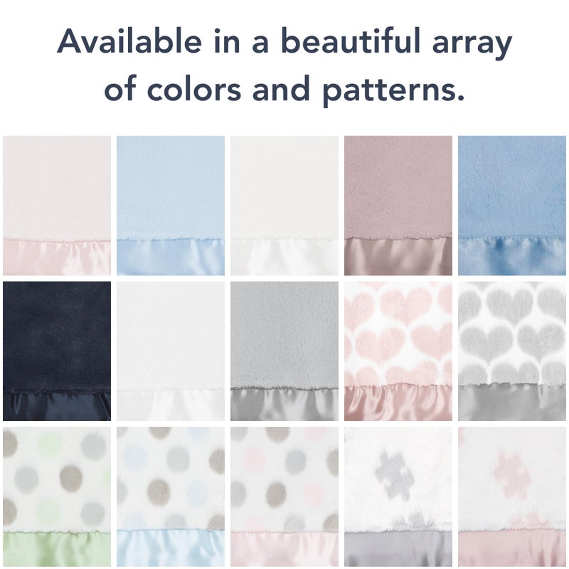 Little Giraffe Luxe Baby Blanket - 29x35” Satin Trim, Heart Army Silver | Ultra-Soft, Hypoallergenic Stroller & Nursery Blanket | Perfect for Newborns & Toddlers - Image 5