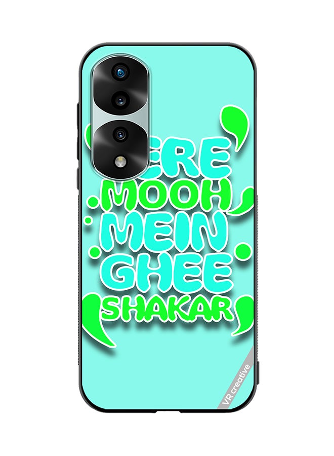 VR CREATIVE Protective Case Cover For Honor 70 Pro Tere Mooh Mein Ghee Shakar Hindi Quots Design Multicolour - Image 1