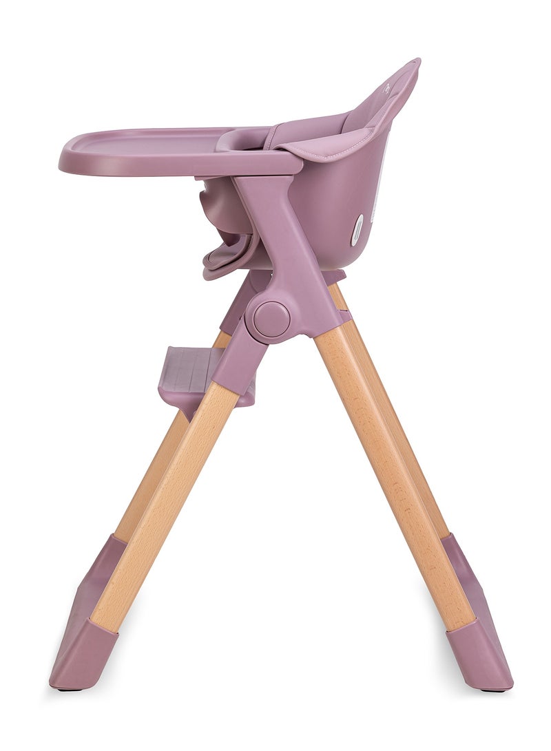 Momi KALA Comfortable Baby Feeding High Chair with Adjustable Tray, Foldable High Chair with Safety Belts for Babies Toddler 6-36 Month of Age - Pink  - Image 2