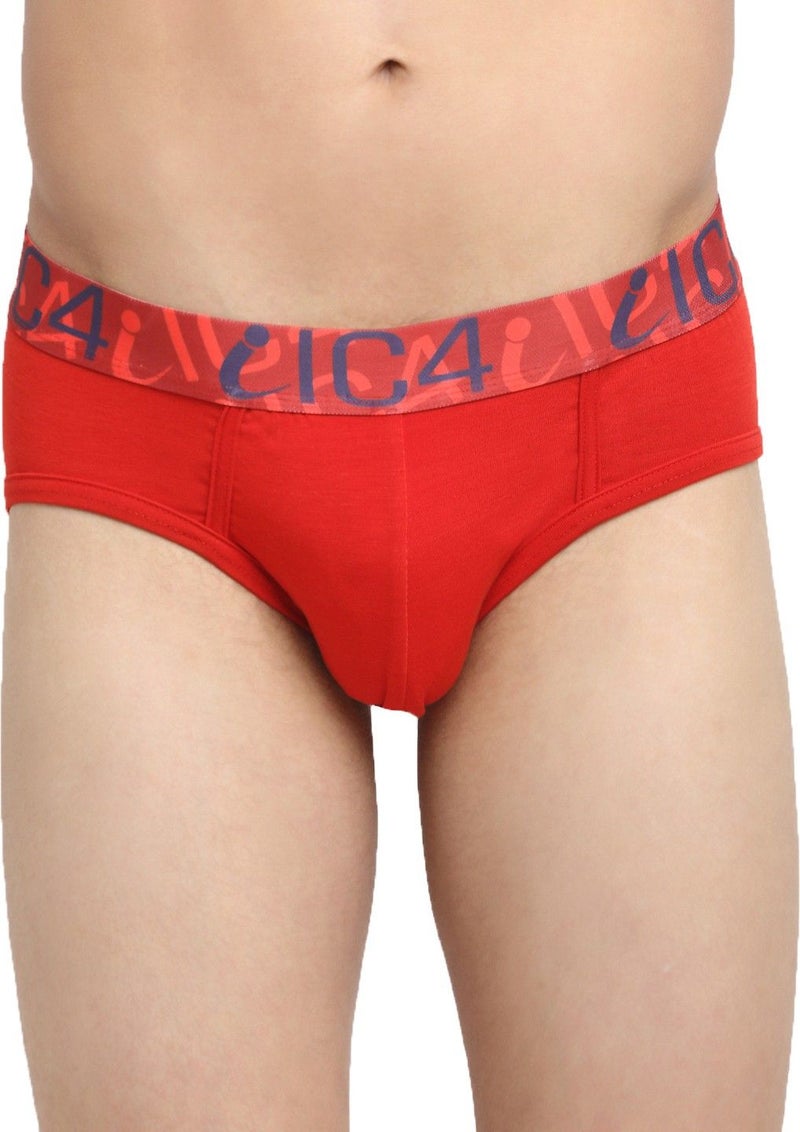 IC4 Store Men's Classic Briefs Combo Pack of 2 - Red and Grey - Image 2