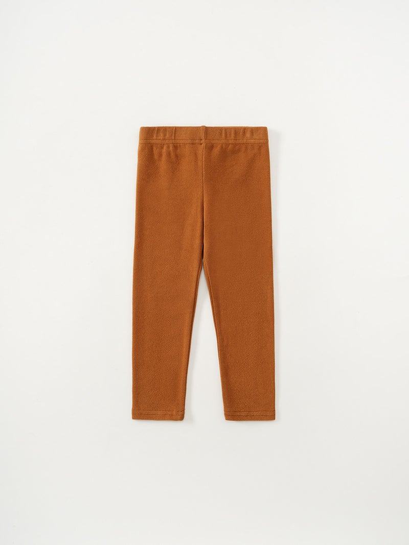 Leggings Coffee Girls' Baby's Knitted Solid Color Long Pants Autumn Children's Wear Spring and Small Medium-sized Outer Wearing Cotton Johns